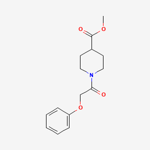 molecular formula C15H19NO4 B5783663 methyl 1-(phenoxyacetyl)-4-piperidinecarboxylate 
