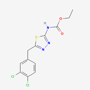 molecular formula C12H11Cl2N3O2S B5783686 ethyl [5-(3,4-dichlorobenzyl)-1,3,4-thiadiazol-2-yl]carbamate 