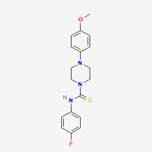 molecular formula C18H20FN3OS B5783691 N-(4-fluorophenyl)-4-(4-methoxyphenyl)-1-piperazinecarbothioamide 