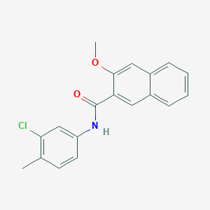 molecular formula C19H16ClNO2 B5783710 N-(3-chloro-4-methylphenyl)-3-methoxy-2-naphthamide 