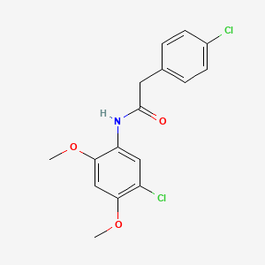 molecular formula C16H15Cl2NO3 B5783729 N-(5-chloro-2,4-dimethoxyphenyl)-2-(4-chlorophenyl)acetamide 