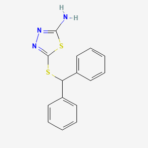 5-[(diphenylmethyl)thio]-1,3,4-thiadiazol-2-amine