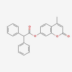 molecular formula C24H18O4 B5783737 4-methyl-2-oxo-2H-chromen-7-yl diphenylacetate 
