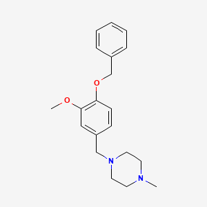 molecular formula C20H26N2O2 B5783754 1-[4-(benzyloxy)-3-methoxybenzyl]-4-methylpiperazine 