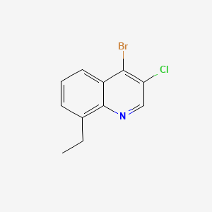 molecular formula C11H9BrClN B578376 4-Bromo-3-chloro-8-ethylquinoline CAS No. 1208613-93-7