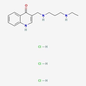 molecular formula C15H24Cl3N3O B578377 3-[[[3-(EthylaMino)propyl]aMino]Methyl]-4-quinolinol CAS No. 1221153-98-5