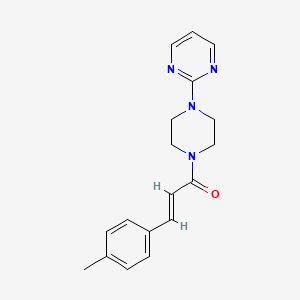 molecular formula C18H20N4O B5783772 2-{4-[3-(4-methylphenyl)acryloyl]-1-piperazinyl}pyrimidine 