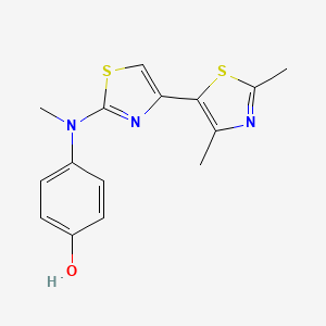 molecular formula C15H15N3OS2 B5783777 4-[(2',4'-dimethyl-4,5'-bi-1,3-thiazol-2-yl)(methyl)amino]phenol 