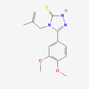 molecular formula C14H17N3O2S B5783789 5-(3,4-dimethoxyphenyl)-4-(2-methyl-2-propen-1-yl)-4H-1,2,4-triazole-3-thiol 