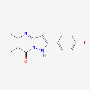molecular formula C14H12FN3O B5783818 2-(4-fluorophenyl)-5,6-dimethylpyrazolo[1,5-a]pyrimidin-7-ol 