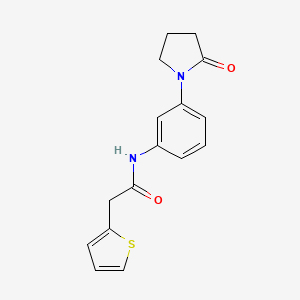 N-[3-(2-oxo-1-pyrrolidinyl)phenyl]-2-(2-thienyl)acetamide