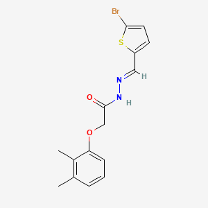 molecular formula C15H15BrN2O2S B5783836 N'-[(5-bromo-2-thienyl)methylene]-2-(2,3-dimethylphenoxy)acetohydrazide 