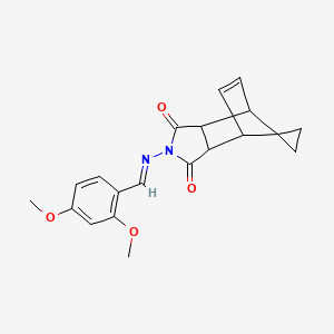 4'-[(2,4-dimethoxybenzylidene)amino]-4'-azaspiro[cyclopropane-1,10'-tricyclo[5.2.1.0~2,6~]decane]-8'-ene-3',5'-dione