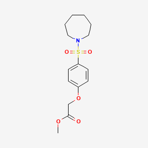 molecular formula C15H21NO5S B5783867 methyl [4-(1-azepanylsulfonyl)phenoxy]acetate 