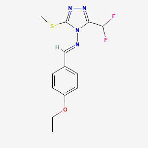 molecular formula C13H14F2N4OS B5783883 3-(difluoromethyl)-N-(4-ethoxybenzylidene)-5-(methylthio)-4H-1,2,4-triazol-4-amine 