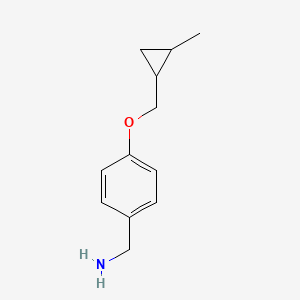 molecular formula C12H17NO B578390 4-(2-Methyl-cyclopropylmethoxy)-benzylamine CAS No. 1211594-46-5
