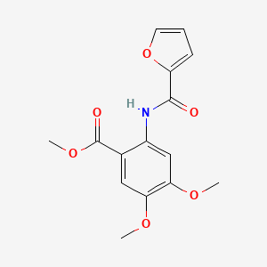 molecular formula C15H15NO6 B5783900 methyl 2-(2-furoylamino)-4,5-dimethoxybenzoate 