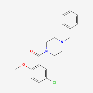 molecular formula C19H21ClN2O2 B5783922 1-benzyl-4-(5-chloro-2-methoxybenzoyl)piperazine 