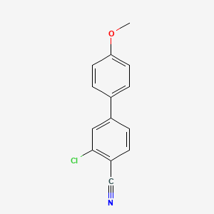 molecular formula C14H10ClNO B578393 2-氯-4-(4-甲氧基苯基)苯甲腈 CAS No. 1355247-15-2