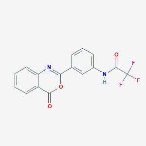 molecular formula C16H9F3N2O3 B5783952 2,2,2-trifluoro-N-[3-(4-oxo-4H-3,1-benzoxazin-2-yl)phenyl]acetamide 