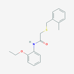 molecular formula C18H21NO2S B5783956 N-(2-ethoxyphenyl)-2-[(2-methylbenzyl)thio]acetamide 