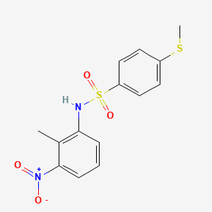 molecular formula C14H14N2O4S2 B5783965 N-(2-methyl-3-nitrophenyl)-4-(methylthio)benzenesulfonamide 