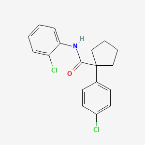 molecular formula C18H17Cl2NO B5783972 N-(2-chlorophenyl)-1-(4-chlorophenyl)cyclopentanecarboxamide 