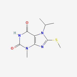 molecular formula C10H14N4O2S B5783977 7-isopropyl-3-methyl-8-(methylthio)-3,7-dihydro-1H-purine-2,6-dione 