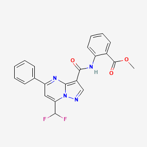 molecular formula C22H16F2N4O3 B5783984 methyl 2-({[7-(difluoromethyl)-5-phenylpyrazolo[1,5-a]pyrimidin-3-yl]carbonyl}amino)benzoate 