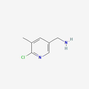molecular formula C7H9ClN2 B578399 (6-氯-5-甲基吡啶-3-基)甲胺 CAS No. 1256824-90-4