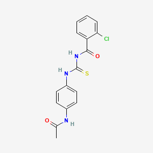 molecular formula C16H14ClN3O2S B5783992 N-({[4-(acetylamino)phenyl]amino}carbonothioyl)-2-chlorobenzamide 