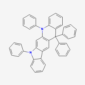molecular formula C43H30N2 B578402 5H-Indolo[3,2-b]acridine, 7,13-dihydro-5,7,13,13-tetraphenyl- CAS No. 1337915-07-7