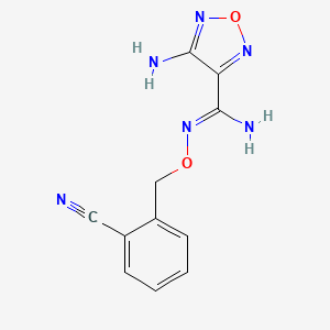 molecular formula C11H10N6O2 B5784029 4-amino-N'-[(2-cyanobenzyl)oxy]-1,2,5-oxadiazole-3-carboximidamide 