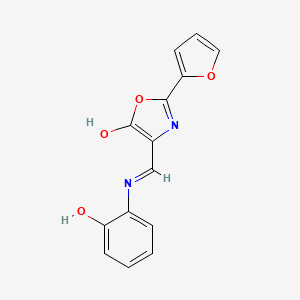 molecular formula C14H10N2O4 B5784034 2-(2-furyl)-4-{[(2-hydroxyphenyl)imino]methyl}-1,3-oxazol-5-ol 