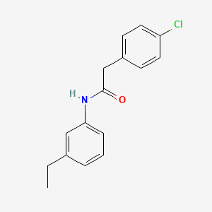 molecular formula C16H16ClNO B5784047 2-(4-chlorophenyl)-N-(3-ethylphenyl)acetamide 
