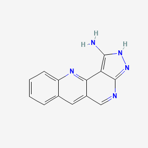 molecular formula C13H9N5 B5784048 3H-benzo[b]pyrazolo[3,4-h]-1,6-naphthyridin-1-amine 