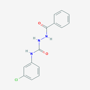 molecular formula C14H12ClN3O2 B5784052 2-benzoyl-N-(3-chlorophenyl)hydrazinecarboxamide 