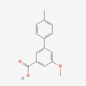 molecular formula C15H14O3 B578406 5-甲氧基-3-(4-甲基苯基)苯甲酸 CAS No. 1261889-23-9
