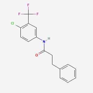 molecular formula C16H13ClF3NO B5784064 N-[4-chloro-3-(trifluoromethyl)phenyl]-3-phenylpropanamide 