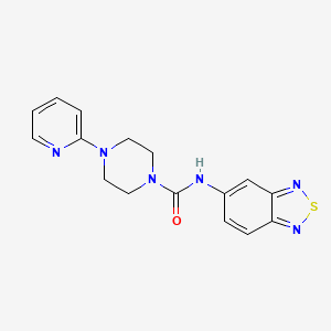 molecular formula C16H16N6OS B5784069 N-2,1,3-benzothiadiazol-5-yl-4-(2-pyridinyl)-1-piperazinecarboxamide 