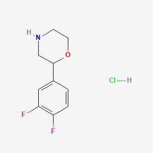 molecular formula C10H12ClF2NO B578408 2-(3,4-Difluorophenyl)morpholine hydrochloride CAS No. 1251033-05-2