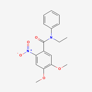 molecular formula C17H18N2O5 B5784085 N-ethyl-4,5-dimethoxy-2-nitro-N-phenylbenzamide CAS No. 5863-10-5
