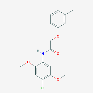 molecular formula C17H18ClNO4 B5784111 N-(4-chloro-2,5-dimethoxyphenyl)-2-(3-methylphenoxy)acetamide 