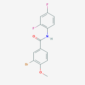 molecular formula C14H10BrF2NO2 B5784130 3-bromo-N-(2,4-difluorophenyl)-4-methoxybenzamide 