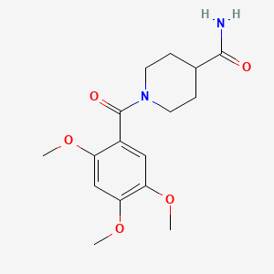 molecular formula C16H22N2O5 B5784131 1-(2,4,5-trimethoxybenzoyl)-4-piperidinecarboxamide 