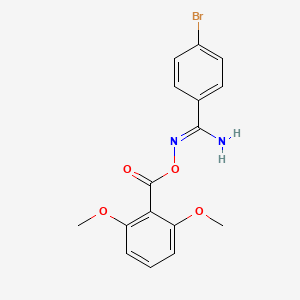 molecular formula C16H15BrN2O4 B5784133 4-bromo-N'-[(2,6-dimethoxybenzoyl)oxy]benzenecarboximidamide 