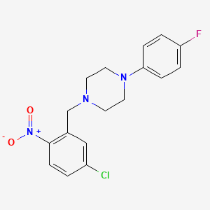 molecular formula C17H17ClFN3O2 B5784161 1-(5-chloro-2-nitrobenzyl)-4-(4-fluorophenyl)piperazine 
