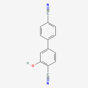 molecular formula C14H8N2O B578417 3-Hydroxy-[1,1'-biphenyl]-4,4'-dicarbonitrile CAS No. 1261973-55-0