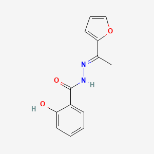 molecular formula C13H12N2O3 B5784207 N'-[1-(2-furyl)ethylidene]-2-hydroxybenzohydrazide 
