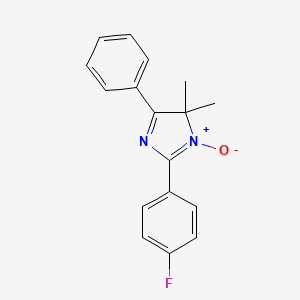 molecular formula C17H15FN2O B5784236 2-(4-fluorophenyl)-4,4-dimethyl-5-phenyl-4H-imidazole 3-oxide 